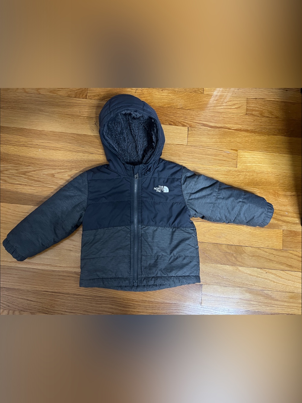 The North Face Kids Black Hooded Puffer Jacket